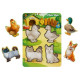 Дерев'яний пазл-вкладиш "Домашні тварини-2" Ubumblebees (ПСФ054) PSF054 фон із підказкою (PSF054)