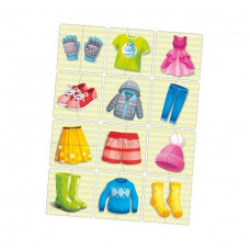 Настільна розвиваюча гра-пазл "Одяг та взуття" Ubumblebees (ПСФ076) PSF076, 12 картинок-половинок (PSF076)