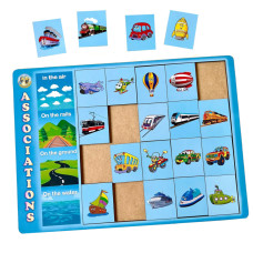 Дерев'яний пазл-вкладиш "Види транспорту" Ubumblebees (ПСД096) PSD096 сортер-асоціації (PSD096)