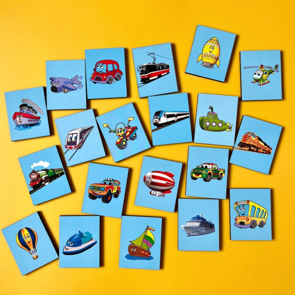 Дерев'яний пазл-вкладиш "Види транспорту" Ubumblebees (ПСД096) PSD096 сортер-асоціації (PSD096)