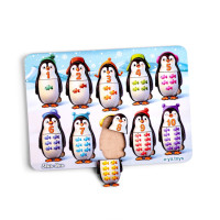 Дерев'яний пазл-вкладиш "Пінгвінчики" Ubumblebees (ПСД164) PSD164 рахунок (PSD164)