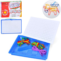 Дитячий набір для творчості "Шнурувальний Планшет" QL-017-7 вишивка без голки, шнурки, інструкція (QL-017-7)