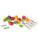 Детская игрушка "Шнуровка: Фрукты" M10C 12 продуктов, 2 веревки, 6 карт(M10C)