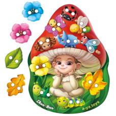 Дерев'яна шнурівка "Мухоморчик" Ubumblebees (ПСД132) PSD132 (PSD132)