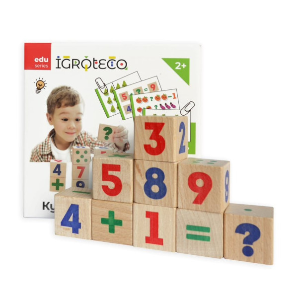 Розвиваючі кубики "Математика" 900736, 9 кубиків, 30 завдань (900736)