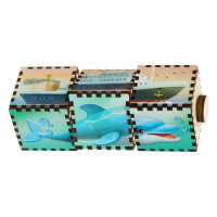 Деревянные кубики "Водный мир" Ubumblebees (ПСД179) PSD179 вращаются(PSD179)