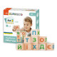 Дерев'яні кубики «Українська Абетка» 900699 9 кубиків, 33 картки (900699)