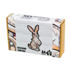 Фігурний дерев'яний пазл A4 Веселий Зайчик PuzA4-00759, 67 деталей (PuzA4-00759)