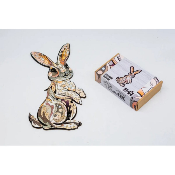 Фігурний дерев'яний пазл A4 Веселий Зайчик PuzA4-00759, 67 деталей (PuzA4-00759)