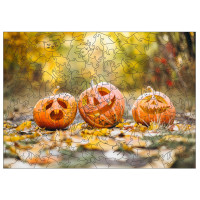 Фігурний пазл з дерева "Хелловін" PZ006-A3C-AC 180-250 деталей, розмір А3, картонна коробка (PZ006-A3C-AC)