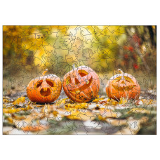 Фігурний пазл з дерева "Хелловін" PZ006-A3C-AC 180-250 деталей, розмір А3, картонна коробка (PZ006-A3C-AC)