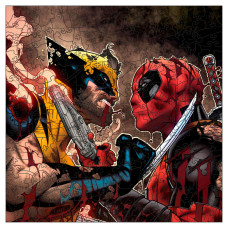 Фігурний пазл з дерева "Дедпул і Росомаха" PZ012-A4C-AC 75-125 деталей, розмір А4, картонна коробка (PZ012-A4C-AC)