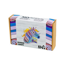 Фігурний дерев'яний пазл A3 "Казковий єдиноріг" PuzA3-00721, 148 елементів (PuzA3-00721)