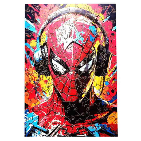 Фігурний пазл з дерева "Людина-павук" PZ003-A3W-AC 180-250 деталей, А3 з мішечком і стрічкою (PZ003-A3W-AC)