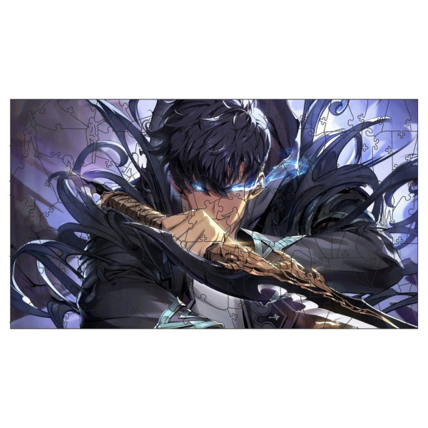 Фігурний пазл з дерева "Solo leveling" PZ008-A3C-AC 180-250 деталей, розмір А3, картонна коробка (PZ008-A3C-AC)