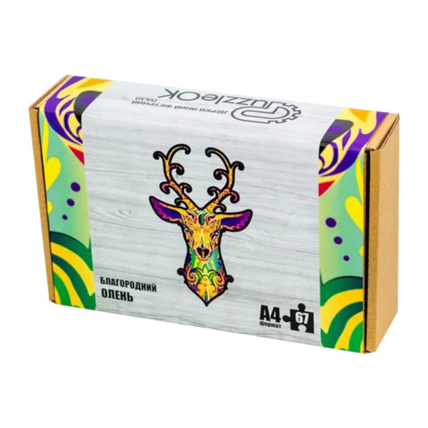 Фігурний дерев'яний пазл A4 Благородний Олень PuzA4-00731, 67 деталей (PuzA4-00731)
