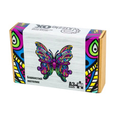 Фигурный деревянный пазл "Красочная бабочка" PuzA3-01235, 103 детали (PuzA3-01235)