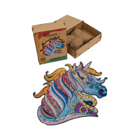 Фігурний дерев'яний пазл A3 "Казковий єдиноріг" PuzA3-03106, 148 деталей (PuzA3-03106)