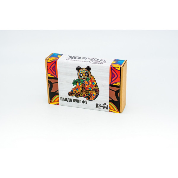 Фігурний дерев'яний пазл A3 "Кунг-фу Панда" PuzA3-01211, 124 елемента (PuzA3-01211)
