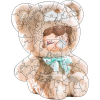 Фігурний пазл з дерева "Ненсі" PZ015-A4C-AC 75-125 деталей, розмір А4, картонна коробка (PZ015-A4C-AC)