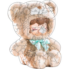 Фігурний пазл з дерева "Ненсі" PZ015-A4C-AC 75-125 деталей, розмір А4, картонна коробка (PZ015-A4C-AC)