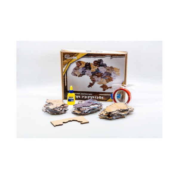 Дерев'яний пазл "Мапа України" Арт-90609, 60х90 см   (Арт-90609)