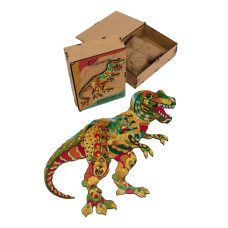 Фігурний дерев'яний пазл A3 "Тиранозавр Рекс" PuzA3-03114, 132 деталі (PuzA3-03114)