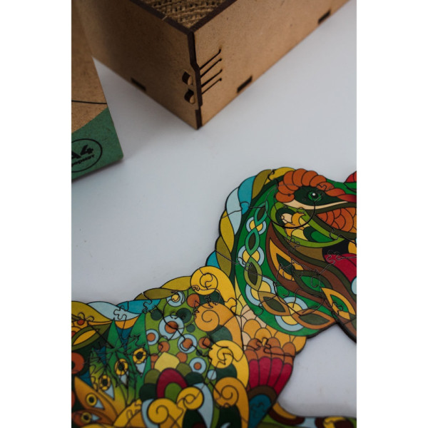 Фігурний дерев'яний пазл A3 "Тиранозавр Рекс" PuzA3-03114, 132 деталі (PuzA3-03114)