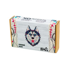 Фігурний дерев'яний пазл A3 "Сніжний хаскі" PuzA3-00902, 123 елемента (PuzA3-00902)