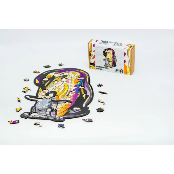 Фігурний дерев'яний пазл A4 Антарктичний пінгвін PuzA4-00756, 78 деталей (PuzA4-00756)