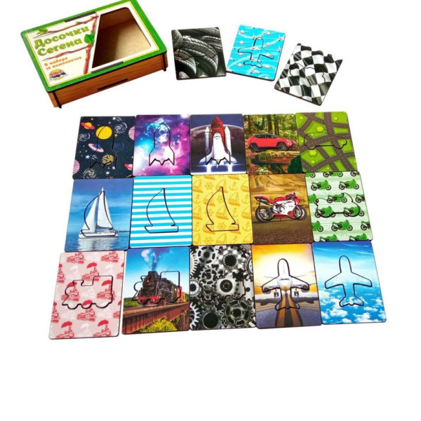 Дерев'яні Дощечки Сегена "Транспорт" Ubumblebees (ПСФ051) PSF051 з візерунками (PSF051)