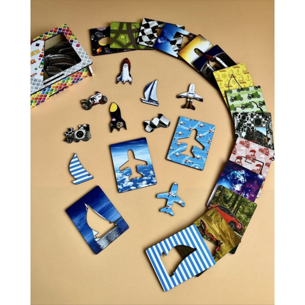 Дерев'яні Дощечки Сегена "Транспорт" Ubumblebees (ПСФ051) PSF051 з візерунками (PSF051)