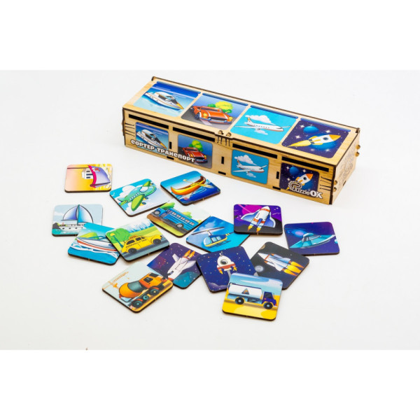 Дитячий Сортер Монтессорі "Транспорт" Puz-34043 (Puz-34043)