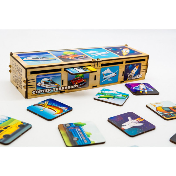 Дитячий Сортер Монтессорі "Транспорт" Puz-34043 (Puz-34043)