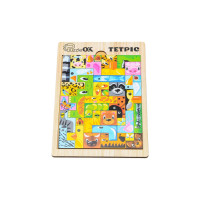 Розвиваюча дерев'яна іграшка "Тетріс Тварини" Puz-22924 (Puz-22924)