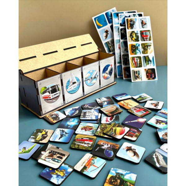 Настільна розвиваюча гра "Види транспорту" Ubumblebees (ПСФ109) PSF109 комодик-сортер (PSF109)