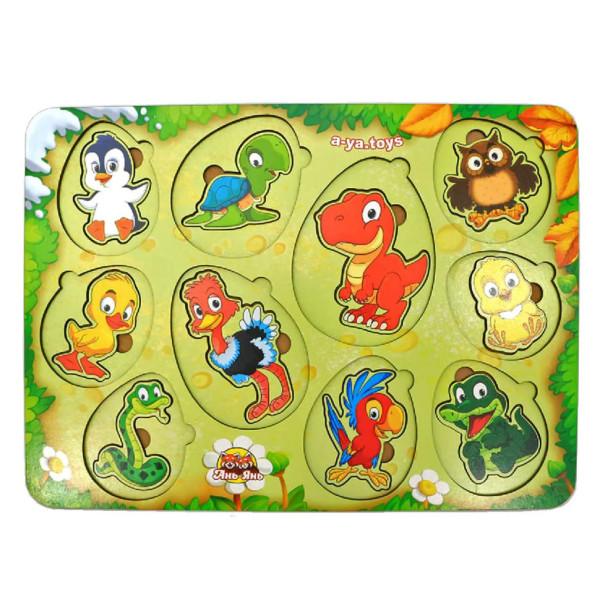 Настільна розвиваюча гра "Хто в яйці?" Ubumblebees (ПСФ040) PSF040 сортер-вкладиш (PSF040)