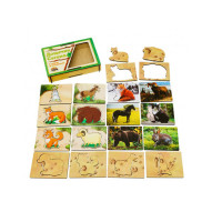 Дерев'яні Дощечки Сегена "Сліди звірів" Ubumblebees (ПСД094) PSD094 з візерунками (PSD094)