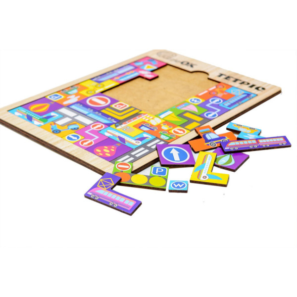 Розвиваюча дерев'яна іграшка "Тетріс Транспорт" Puz-22922 (Puz-22922)