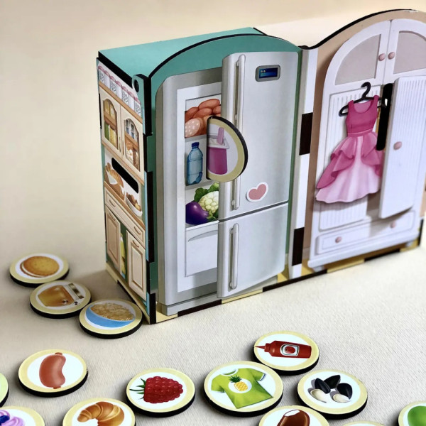 Дерев'яна настільна гра "Їстівне-неїстівне" Ubumblebees (ПСФ091) PSF091 сортер-комодик (PSF091)