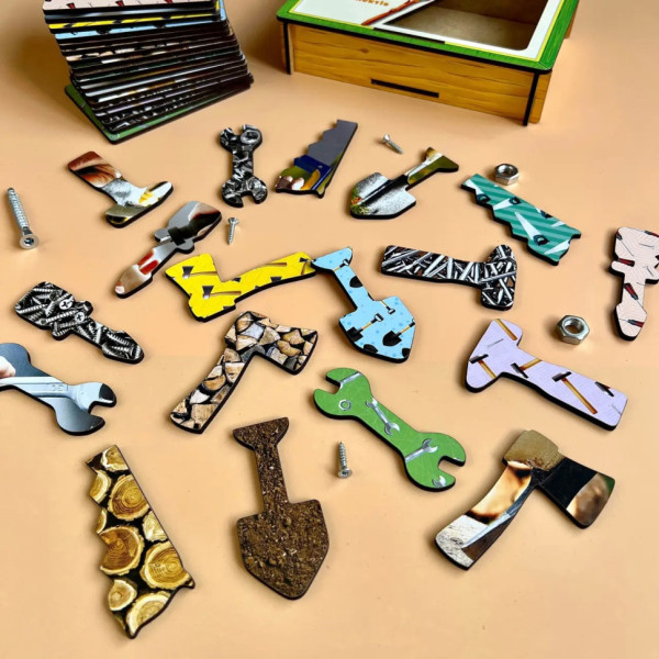 Дерев'яні Дощечки Сегена "Інструменти" Ubumblebees (ПСФ098) PSF098 з візерунками (PSF098)