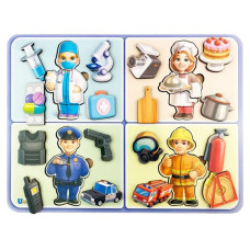 Настільна розвиваюча гра "Професії" Ubumblebees (ПСФ160) PSF160 дерев'яна (PSF160)