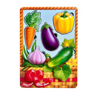 Настільна розвиваюча гра "Кошик з овочами-1" Ubumblebees (ПСФ042) PSF042 сортер-вкладиш (PSF042)