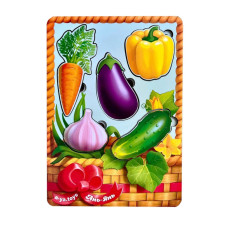 Настільна розвиваюча гра "Кошик з овочами-1" Ubumblebees (ПСФ042) PSF042 сортер-вкладиш (PSF042)