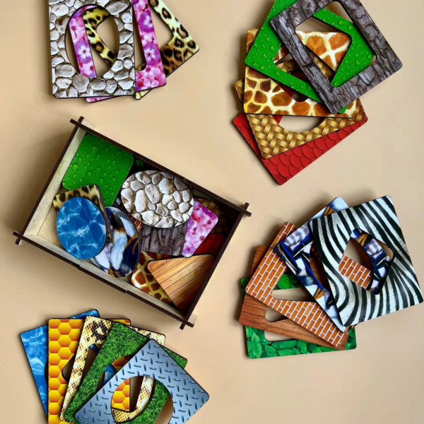 Дерев'яні Дощечки Сегена "Пер'я" Ubumblebees (ПСД086) PSD086 з візерунками (PSD086)