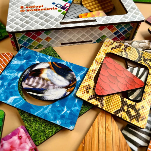 Дерев'яні Дощечки Сегена "Пер'я" Ubumblebees (ПСД086) PSD086 з візерунками (PSD086)