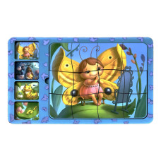 Дерев'яна настільна гра "Етапи розвитку метелика" Ubumblebees (ПСФ017) PSF017 сортер-пазл (PSF017)