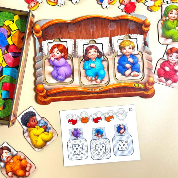 Дидактична гра для дітей "Малюки в ліжечку" PSD303 (ПСД303) (PSD303)