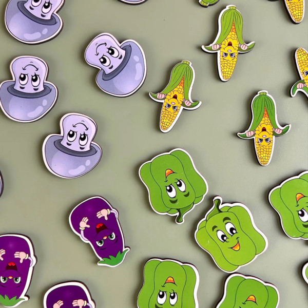 Дерев'яна настільна гра "Овочі -1" Ubumblebees (ПСД007) PSD007 сортер-комодик (PSD007)