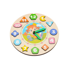 Дерев'яний сортер "Годинник" Puz-22934 для дівчаток (Puz-22934)